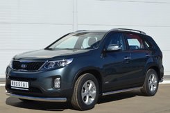 Захист передній (чорний метал) Kia Sorento 2013+