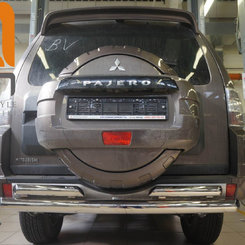 Захист заднього бампера подвійна d 70/60 Mitsubishi Pajero IV 2011+