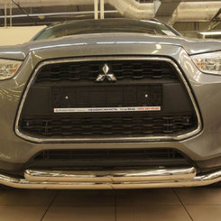 Захист переднього бампера Mitsubishi ASX 2010+ (подвійне) 60/60