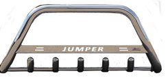 Кенгурятник з написом і грилем D51 для Citroen Jumper 2008+ (WT004)