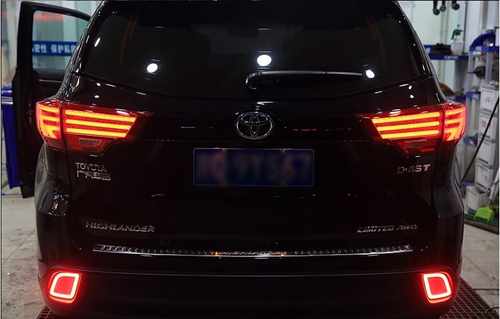 LED світлодіодні катафоти в задній бампер для Toyota Highlander XU50 2014+