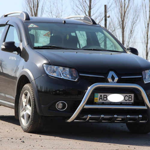 Кенгурятник з перемичкою і грилем D60 для Renault Sandero Stepway 12+
