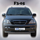 Захист переднього бампера одинарний для Кіа Соренто 2002-2009