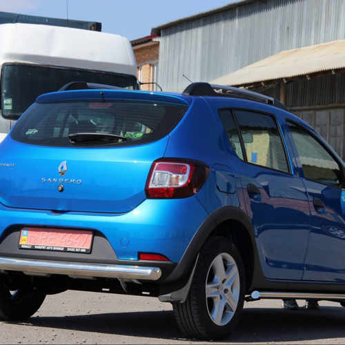 Захист заднього бампера пряма для Renault Sandero Stepway 12+