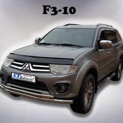 Передній захист бампера подвійний для Mitsubishi Pajero Sport 2008-2015/ l200 2006-2015 діаметр труби 60/42