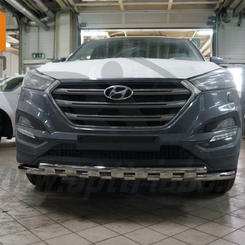 Захист переднього бампера Hyundai Tucson (2015-) (Shark) d60/42
