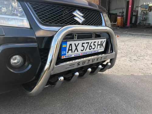 Кенгурятник з написом Can otomotiv для Suzuki Grand Vitara 60мм