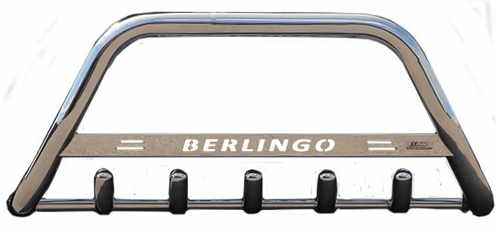 Кенгурятник з написом D51 для Citroen Berlingo 1998-2007 (WT004)