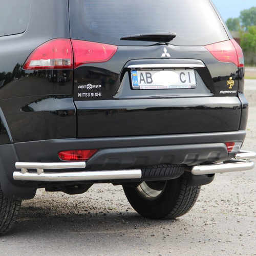 Захист заднього бампера кути для Mitsubishi Pajero Sport 2008-2015