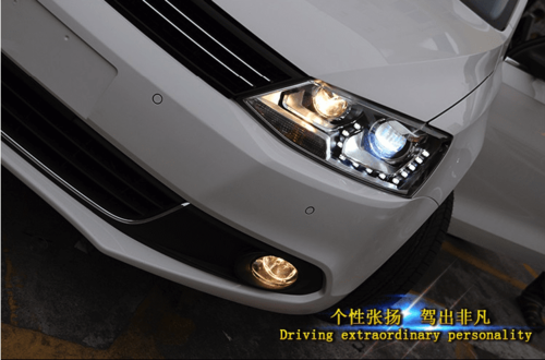 Передні світлодіодні фари DRL для VW Jetta MK 6 2011+ (LD)