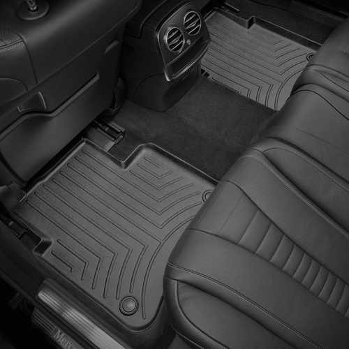 Килимки в салон для Mercedes-Benz S W222 2013 - з бортиком задні чорні LONG 445712