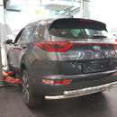 Захист заднього бампера KIA Sportage (2016-) (подвійна) d60/42