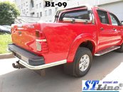 Захист заднього бампера "кути" для Toyota Hilux II 4D 2005-2015