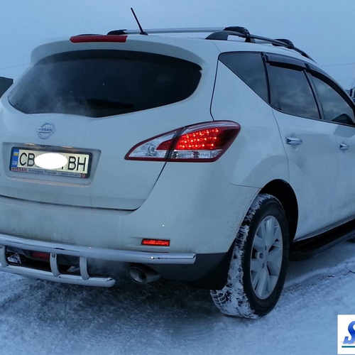 Захист заднього бампера подвійна для Nissan Murano 09-