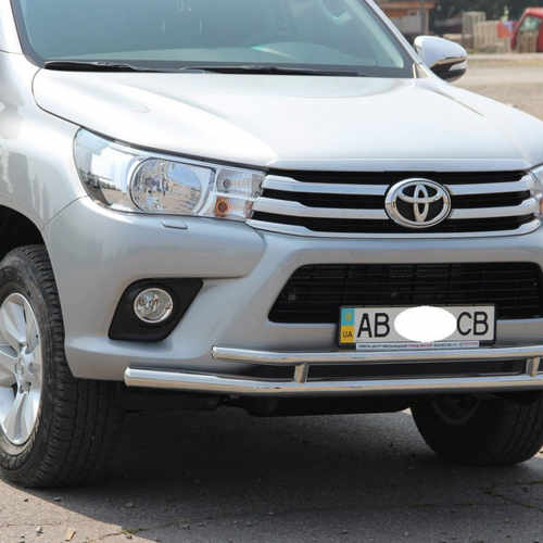 Передій захист подвійний для Toyota Hilux 2015+