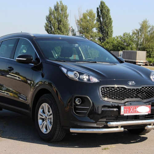 Захист переднього бампера подвійний для Kia Sportage 2016-