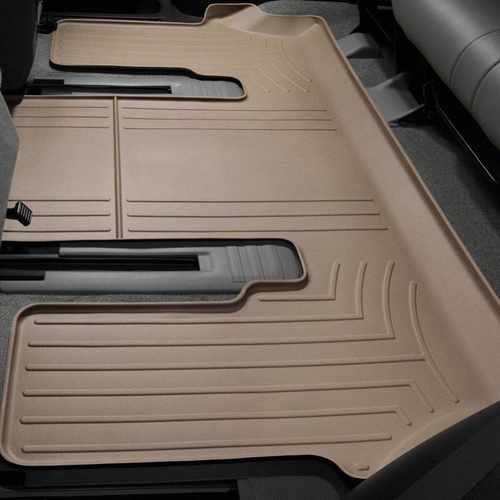 Килимки в салон для Toyota Sequoia 2007-12 з бортиком 3 ряд бежеві 450935