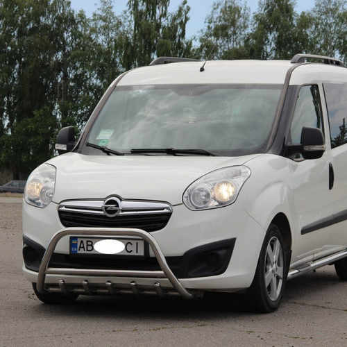 Кенгурятник з написом і грилем D60 для Opel Combo 2011+ (WT004)