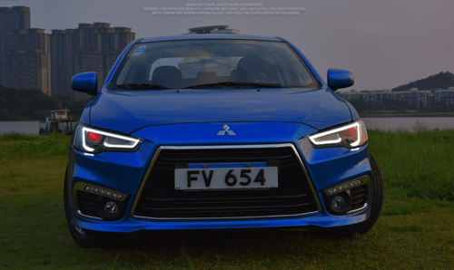 Передні LED фари DRL для Lancer 10 (Audi Q5 стиль)