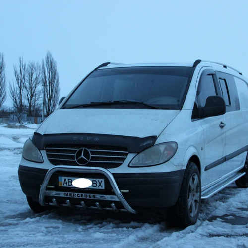 Кенгурятник з написом і грилем D51 для Mercedes Vito 2003-2010 (WT004)