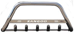 Кенгурятник з написом і грилем D51 для Renault Kangoo 2008+ (WT004)