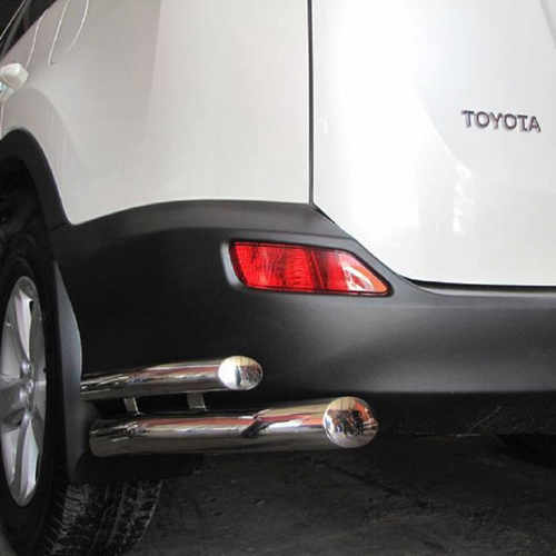 Захист заднього бампера куточки подвійні для Toyota Rav 4 2013-2016