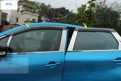 Дефлектори вікон вітровики з хром окантовкою (нерж.) для Renault Captur