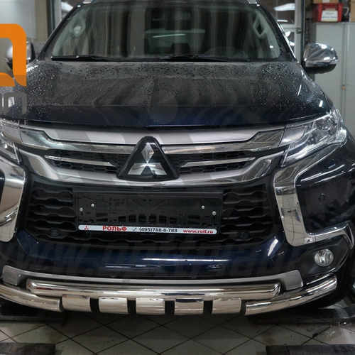 Захист переднього бампера Mitsubishi Pajero Sport (2016-) (Shark) d60/60