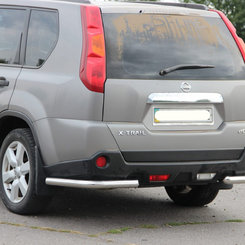 Захист заднього бампера "кути одинарні" для Nissan X-trail T31 2007-