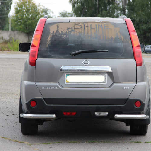Захист заднього бампера "кути одинарні" для Nissan X-trail T31 2007-