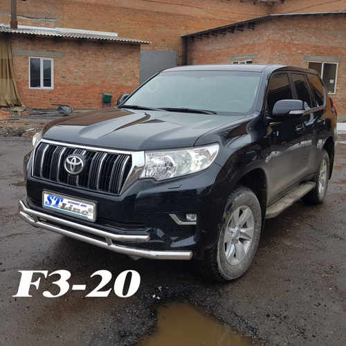 Захист переднього бампера подвійний для Toyota LC Prado150 2018+