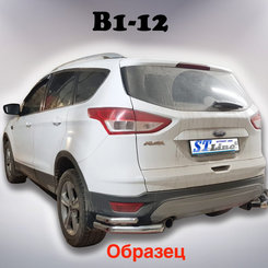 Захист заднього бампера кути подвійні для Nissan X-Trail 2014-2017