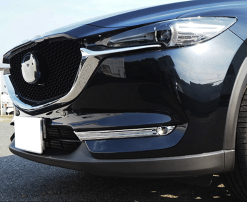 Хром накладки на протитуманні фари Mazda CX-5 2017+ (для авто без ПТФ)