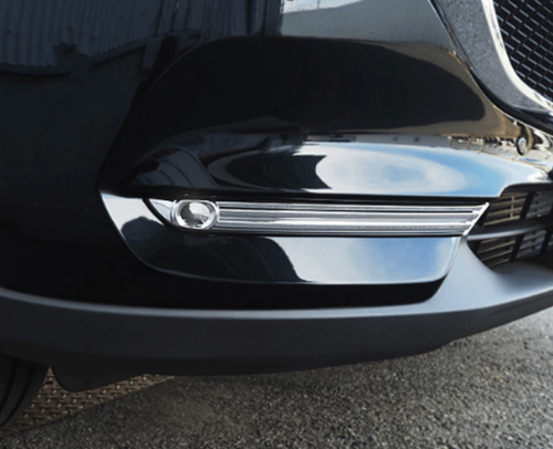Хром накладки на протитуманні фари Mazda CX-5 2017+ (для авто без ПТФ)