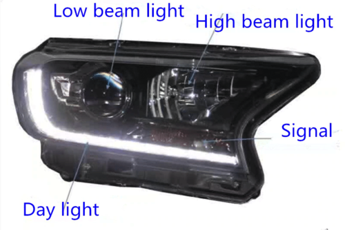 Передні фари з LED DRL для Ford Ranger T7 2017+