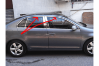 Хром накладки для VW Jetta 06-11 окантовка вікон верх+низ нерж Carmos (Туреччина)