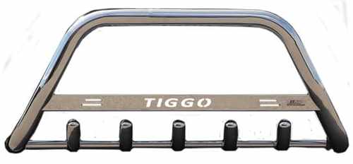 Кенгурятник з написом і грилем D60 для Chery Tiggo 2012+ (WT004)