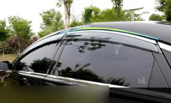 Дефлектори вікон вітровики з хром окантовкою (нерж.) для Kia Optima 2011+