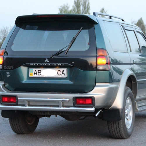 Захист заднього бампера подвійна для Mitsubishi Pajero Sport 1996-2008