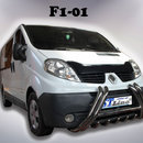 Захист переднього бампера "роги" для Renault Trafic 2001-2014