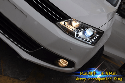 Передні світлодіодні фари DRL для VW Jetta MK 6 2011+ (LD)