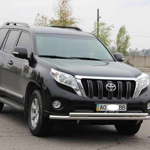 Захист переднього бампера подвійний d60/42 для Тойота Прадо 150 (2009-2013, 2013-)