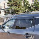 Дефлектори вікон вітровики з хром вставкою (нерж.) для Nissan Qashqai 2014+