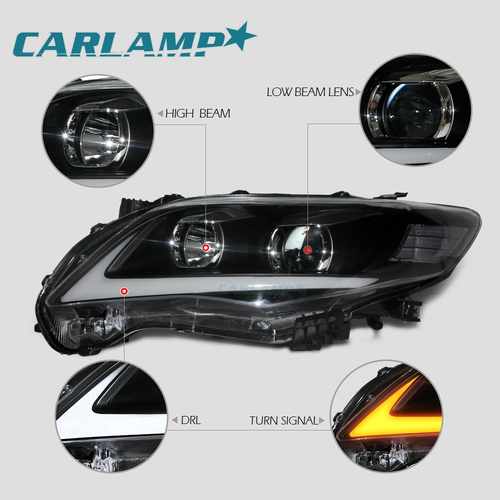 Передні фари з ДХО для Toyota Corolla E140 2011-14