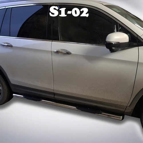 Пороги труби нерж. D60 з нападом під ногу для Honda Pilot 2016-