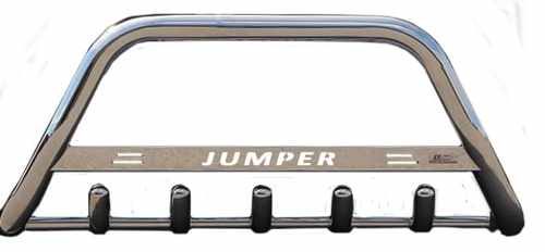Кенгурятник з написом і грилем D60 для Citroen Jumper 2008+ (WT004)