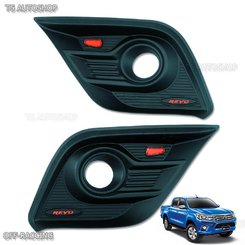 Накладки на протитуманні фари чорні для Hilux 2016+