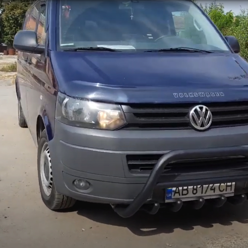 Кенгурятник з перемичкою і грилем D60 для Dodge Nitro 2007+ (WT003, чорний мат)