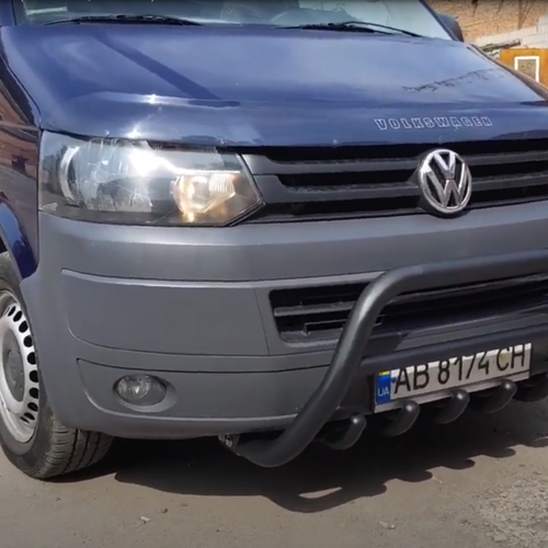 Кенгурятник з перемичкою і грилем D60 для Dodge Nitro 2007+ (WT003, чорний мат)