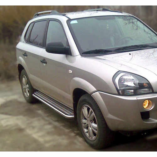Пороги майданчик для Hyundai Tucson майданчик з алюмінієвим листом d42